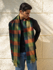 Light & Warm Merino Wool Stole - Autumn Tones