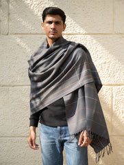 Light & Warm Merino Wool Stole - Slate Link