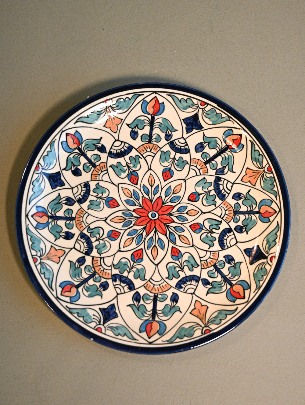 Khurja Pottery Decorative Plate - Celestial Petal