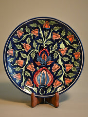 Khurja Pottery Decorative Plate - Noor Blossom