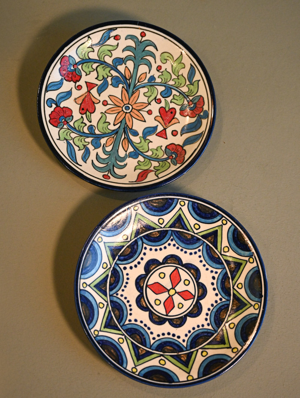 Khurja Pottery Decorative Plate - Harmony Duo (Set of 2)