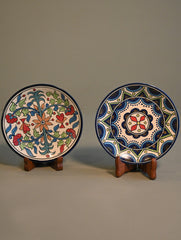 Khurja Pottery Decorative Plate - Harmony Duo (Set of 2)