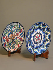 Khurja Pottery Decorative Plate - Harmony Duo (Set of 2)