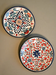 Khurja Pottery Decorative Plate - Petal Grace Duo (Set of 2)