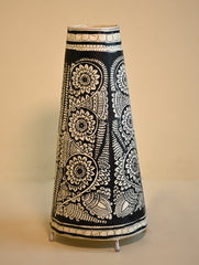 Andhra Leather Craft Lamp Shade - Noir Garden. Height - 17 inches