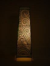 Andhra Leather Craft Lamp Shade - Hari Mayura Valli. Height - 26 inches