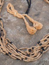 Load image into Gallery viewer, Midnight Meadow Layered Jute Necklace
