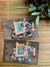 Miniature Art on Vintage Postcard - Haathi