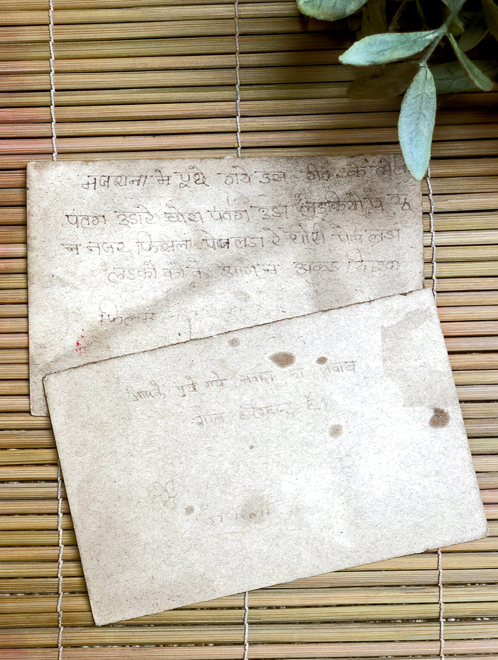 Miniature Art on Vintage Postcard - Mitra