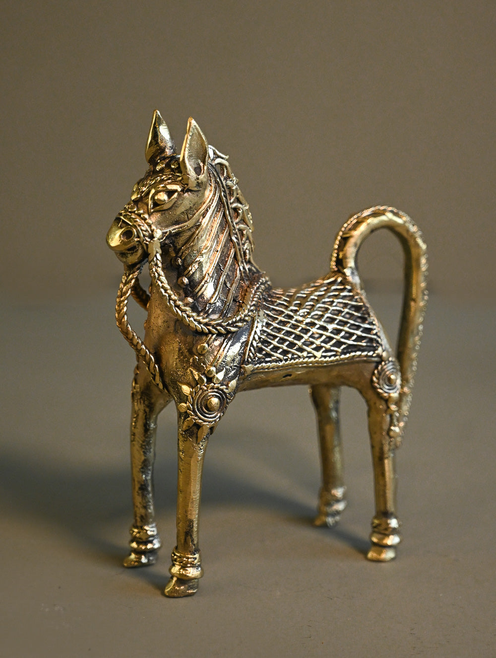 Large Dhokra Craft Curio - Ashva, The Regal Form.