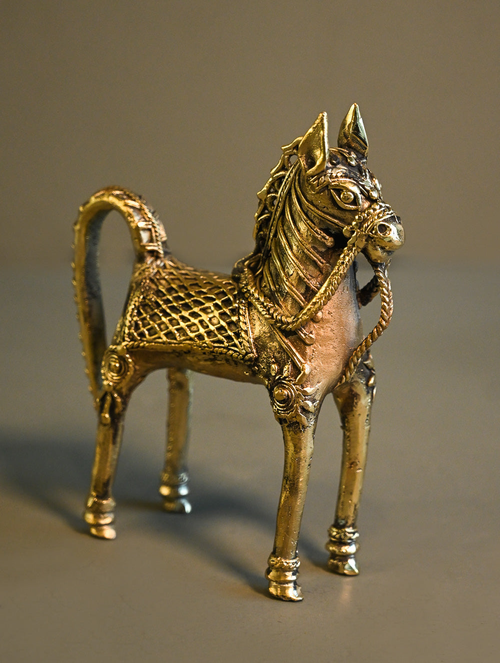 Large Dhokra Craft Curio - Ashva, The Regal Form.