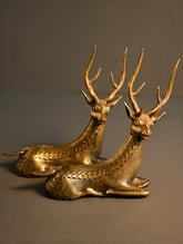Dhokra Craft Curio - The Regal Stag Pair (Set of 2)