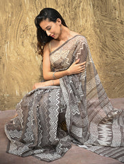 Dabu Hand Block printed Kota Doria