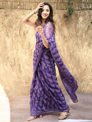 Dabu Hand Block printed Kota Doria