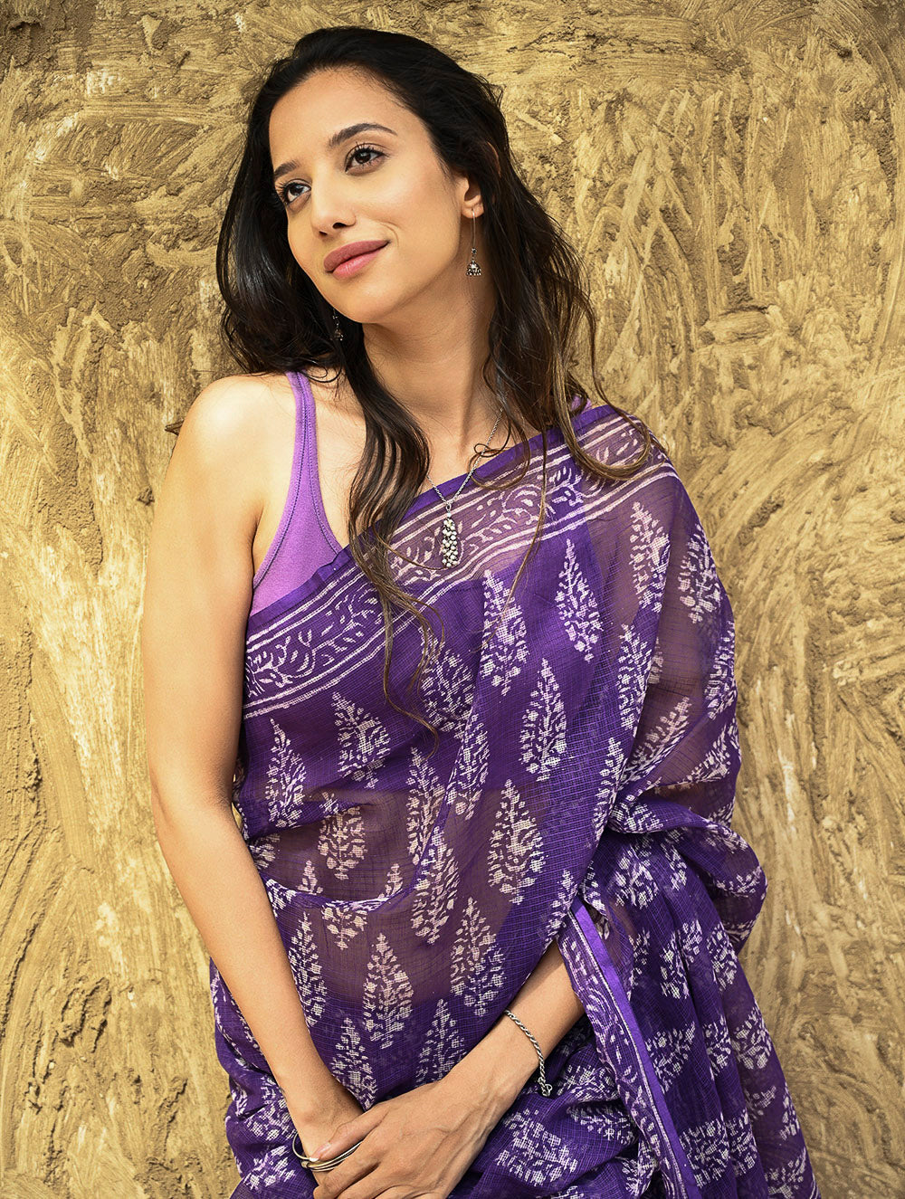 Dabu Hand Block printed Kota Doria