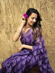 Dabu Hand Block printed Kota Doria