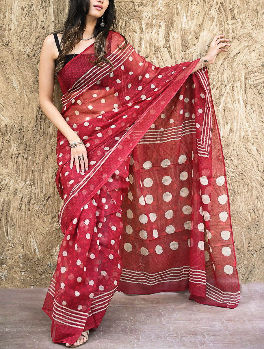 Dabu Hand Block printed Kota Doria