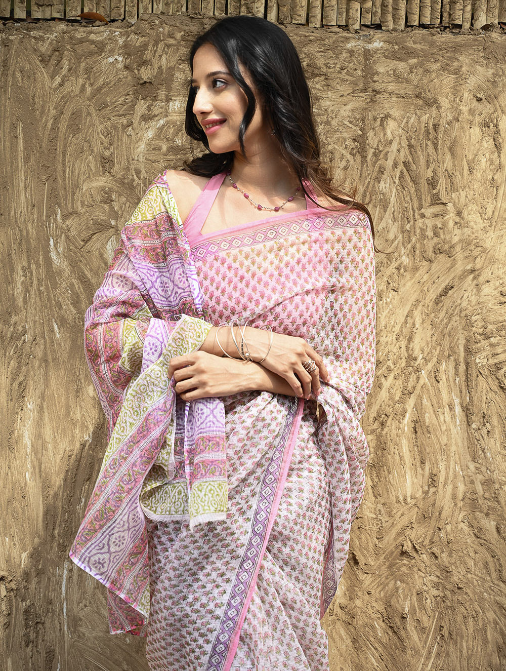 Sanganeri Hand Block printed Kota Doria