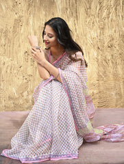 Sanganeri Hand Block printed Kota Doria