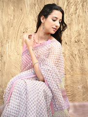 Sanganeri Hand Block printed Kota Doria