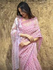 Sanganeri Hand Block printed Kota Doria