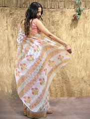 Sanganeri Hand Block printed Kota Doria