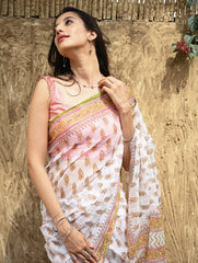 Sanganeri Hand Block printed Kota Doria