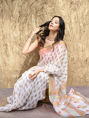 Sanganeri Hand Block printed Kota Doria