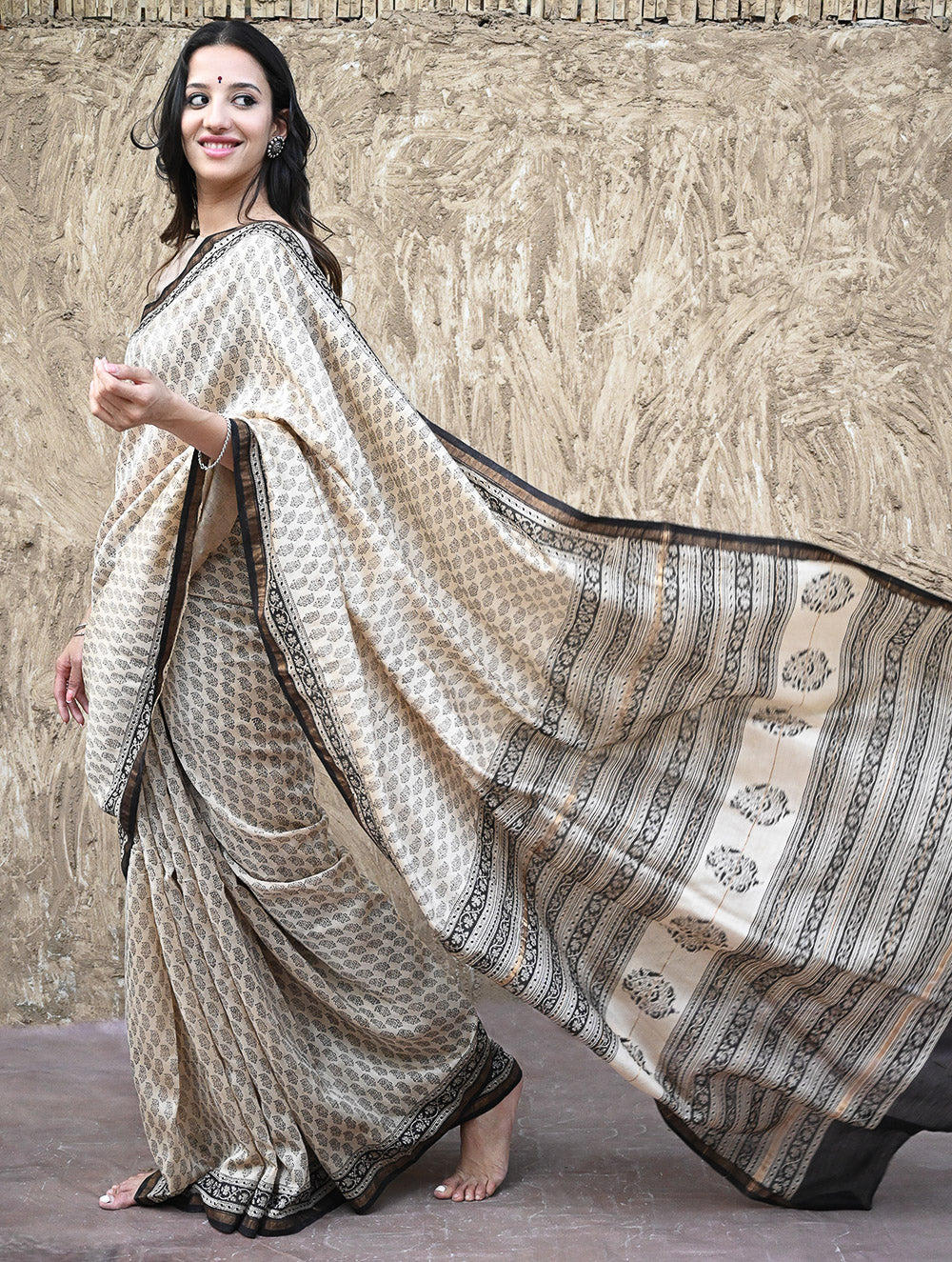 Bagru Hand Block Printed Chanderi