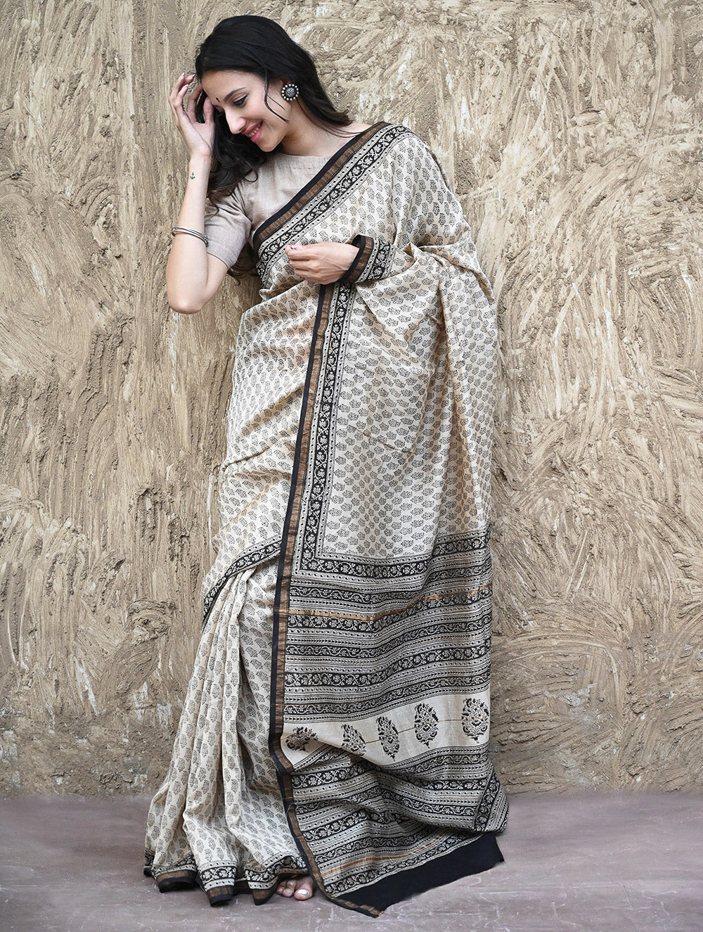 Bagru Hand Block Printed Chanderi