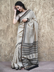 Bagru Hand Block Printed Chanderi