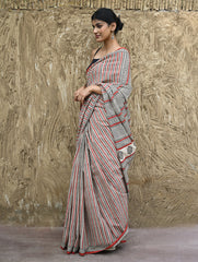 Bagru Statements : Hand Block Printed Cotton Saree - Belrekha