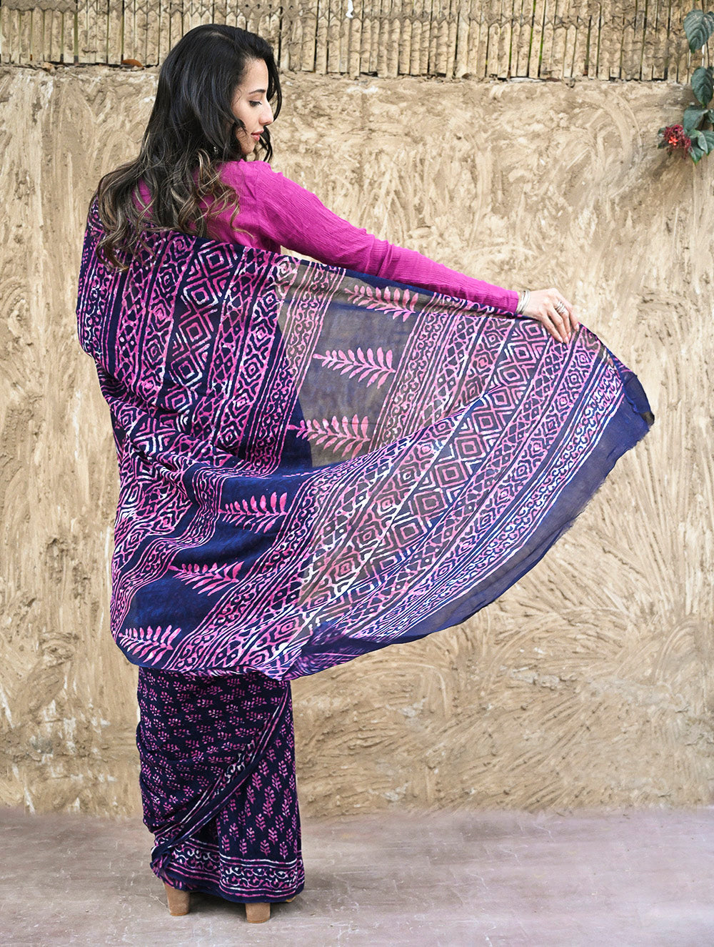 Dabu Hand Block printed Georgette