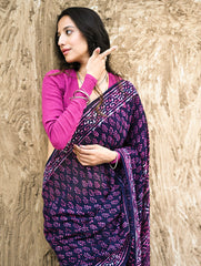 Dabu Hand Block printed Georgette