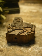 Load image into Gallery viewer, Nazakat. Exclusive, Fine Hand Engraved Wood Block Curio - Galloping Horse