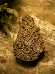 Nazakat. Exclusive, Fine Hand Engraved Wood Block Curio - Gulshan