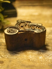 Nazakat. Exclusive, Fine Hand Engraved Wood Block Curio - The Scooter