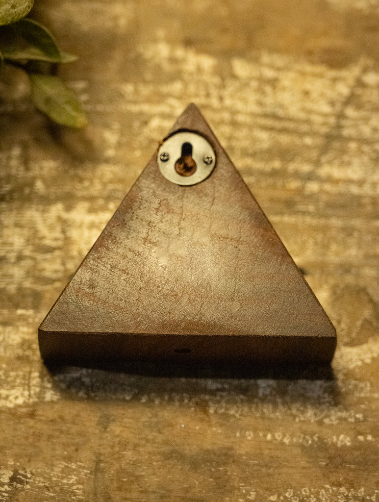 Nazakat. Exclusive, Fine Hand Engraved Wood Block Curio - The Triangle