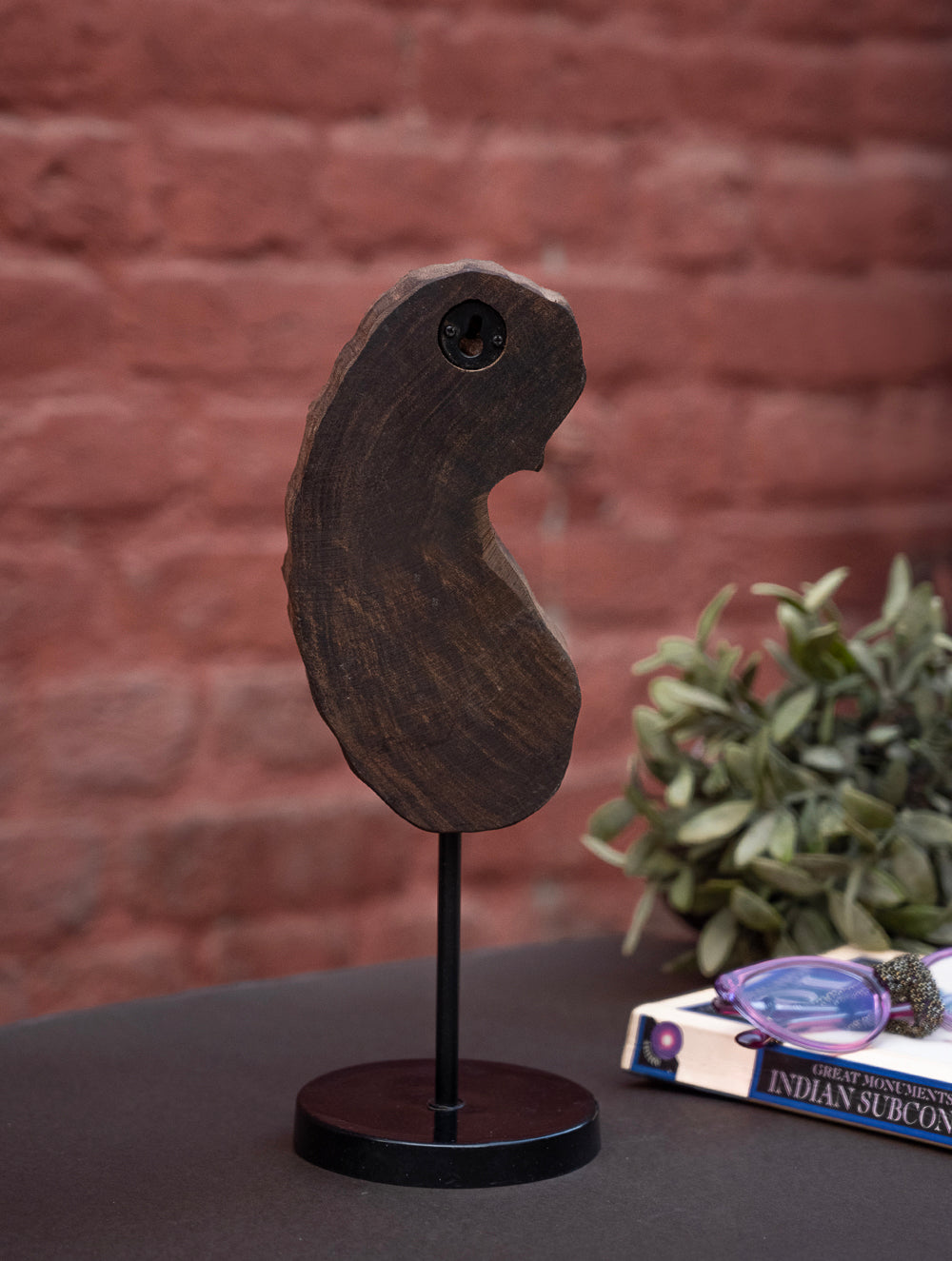 Nazakat. Exclusive, Fine Hand Engraved Wood Block Curio / Wall Piece - Ambi