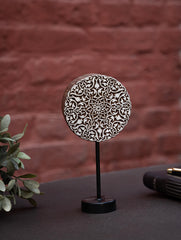 Nazakat. Exclusive, Fine Hand Engraved Wood Block Curio / Wall Piece - Gulshan