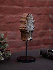 Nazakat. Exclusive, Fine Hand Engraved Wood Block Curio / Wall Piece - The Tree of Life