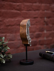 Nazakat. Exclusive, Fine Hand Engraved Wood Block Curio / Wall Piece - Tiger