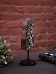 Nazakat. Exclusive, Fine Hand Engraved Wood Block Curio / Wall Piece - Tree of Life