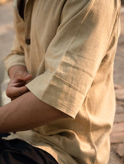 Organic Kala Cotton Shirt - Dull Khakhi