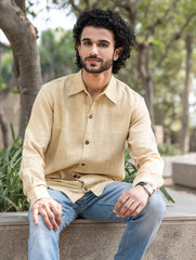Organic Kala Cotton Shirt - Cream Summer
