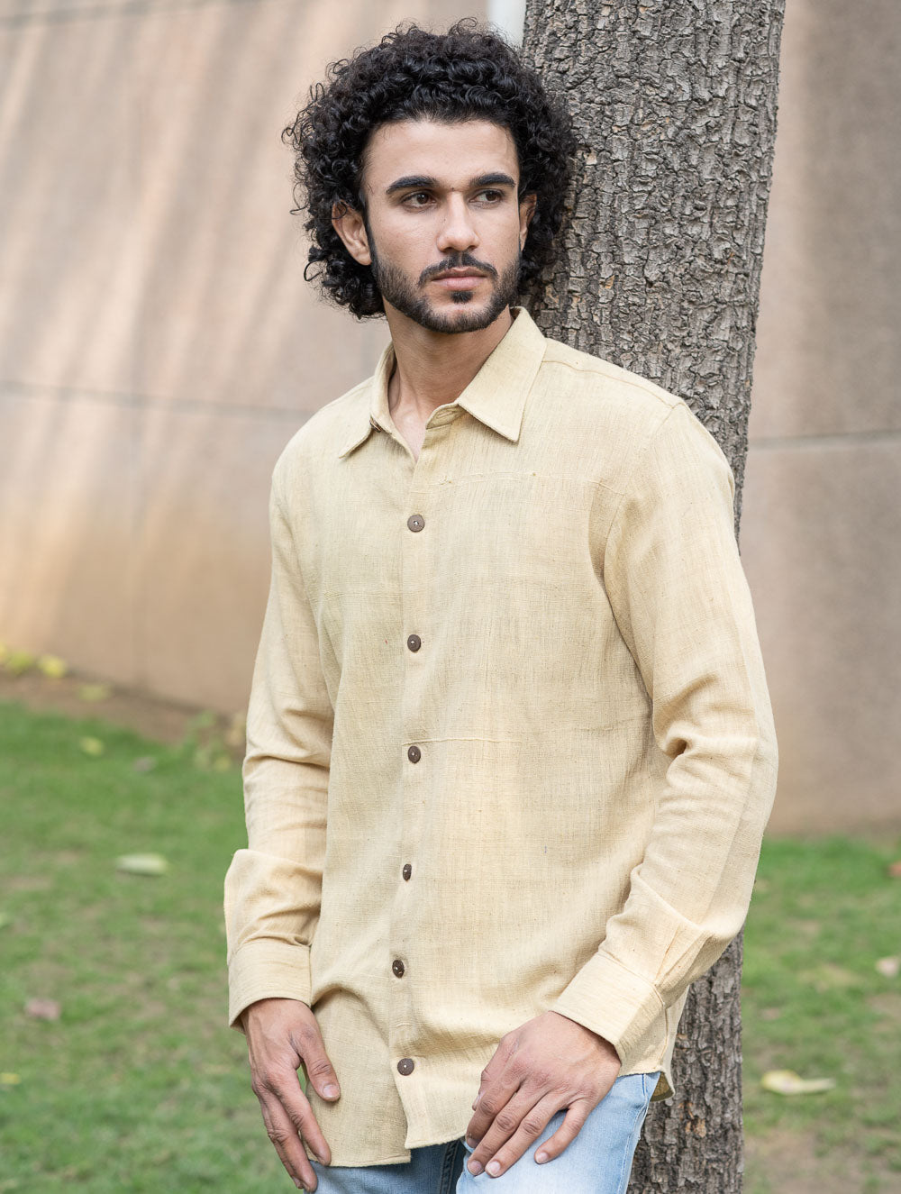 Organic Kala Cotton Shirt - Cream Summer