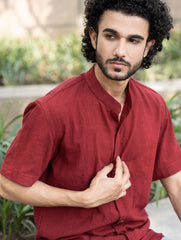Organic Kala Cotton Shirt - Summer Wine