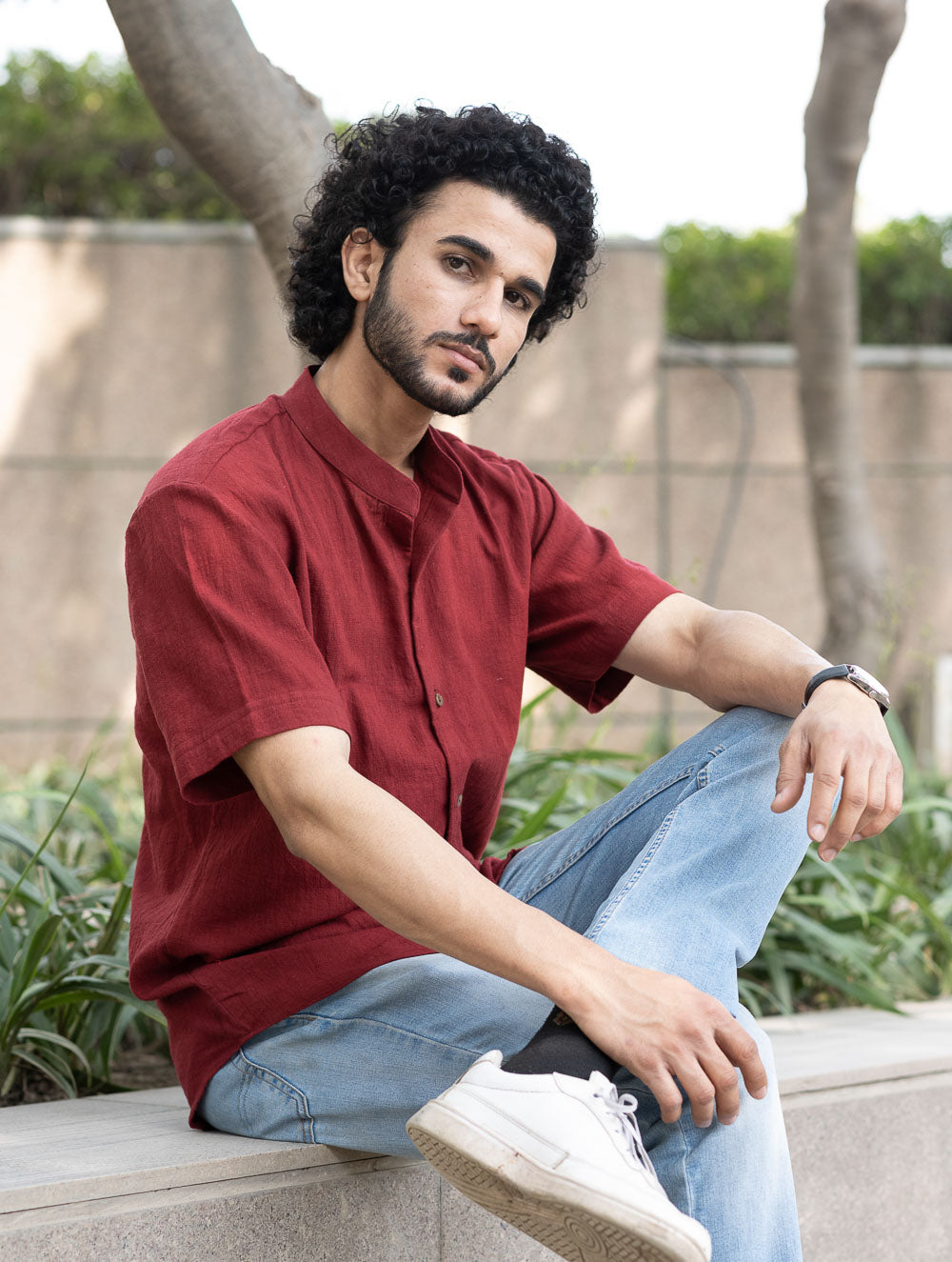 Organic Kala Cotton Shirt - Summer Wine