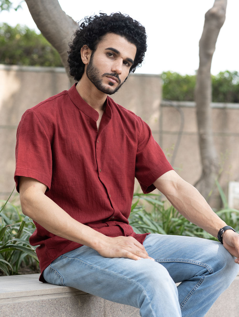 Organic Kala Cotton Shirt - Summer Wine