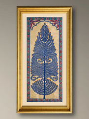 The Kalpavriksha Collection : Exclusive Pattachitra Art Silk Painting - N?lavar?a (Unframed with mount Height-20" ; Width-10")